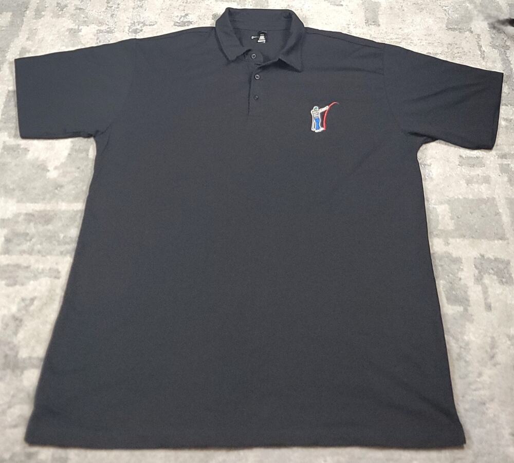 ASColour Chad Men’s Black Collared Embroidered Polo Shirt Sz 3XL
